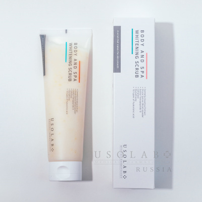 USOLAB Body And Spa Whitening Scrub, Осветляющий корректирующий скраб для тела, 200 мл