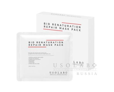 USOLAB Renaturation Repair Mask Pack,Маска на основе ПДРН и полипептидного комплекса,30мл,1 шт