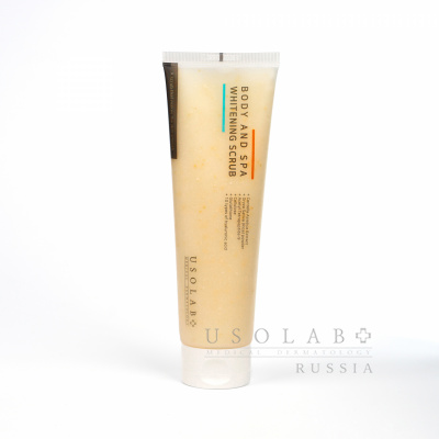 USOLAB Body And Spa Whitening Scrub, Осветляющий корректирующий скраб для тела, 200 мл