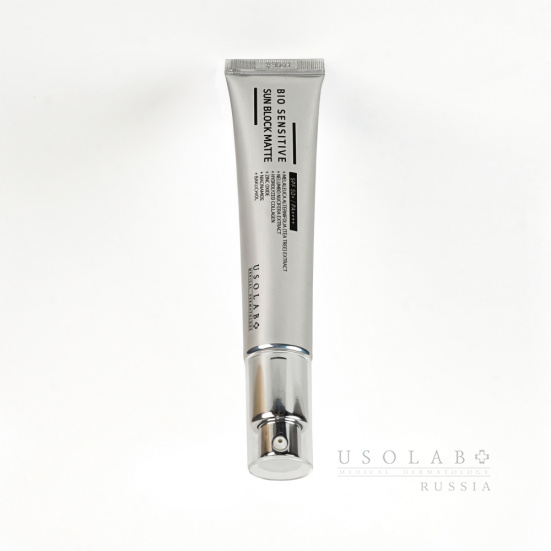 USOLAB Bio Sensitive Sun Block Matte SPF50PA++++, Матирующий солнцезащитный крем для проблемной кожи