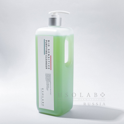 USOLAB Bio Sensitive Purifying Cleanser, Гель для умывания для чувствительной кожи с пептидами, 1 л