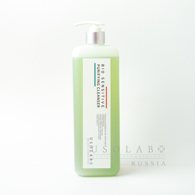 USOLAB Bio Sensitive Purifying Cleanser, Гель для умывания для чувствительной кожи с пептидами, 1 л