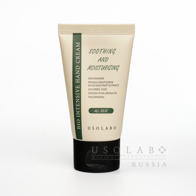 USOLAB Bio Intensive Hand Cream, Интенсивный восстанавливающий пептидный крем для рук, 50 мл